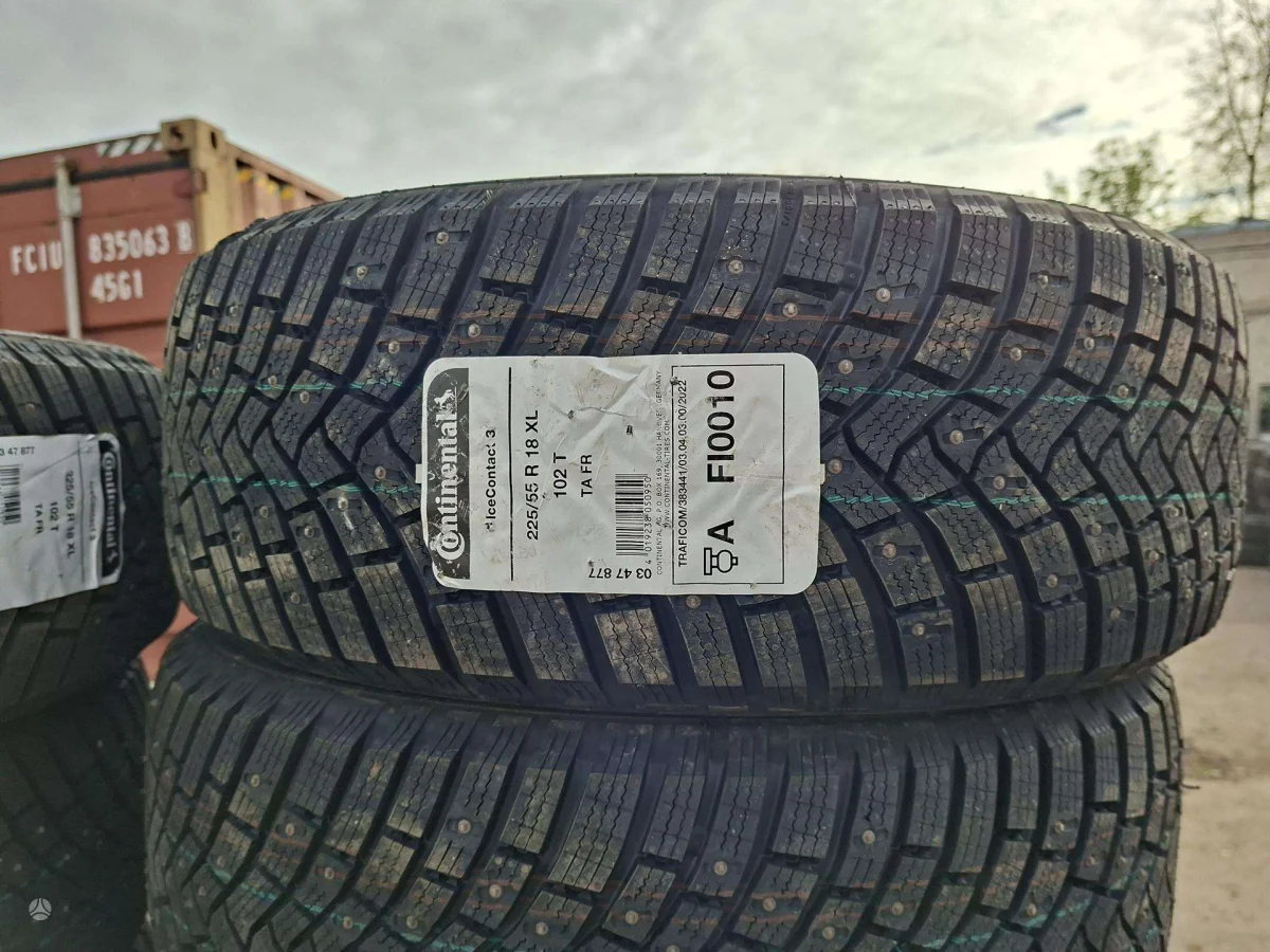 225/55R18 CONTINENTAL ICECONTACT 3 102T XL FR Studded 3PMSF M+S